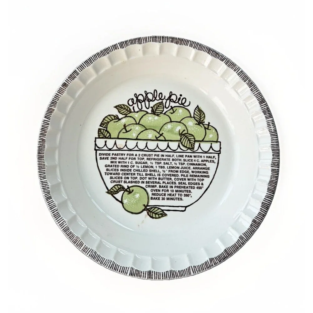 Vtg Royal China Jeannette Apple Pie Recipe Plate 11